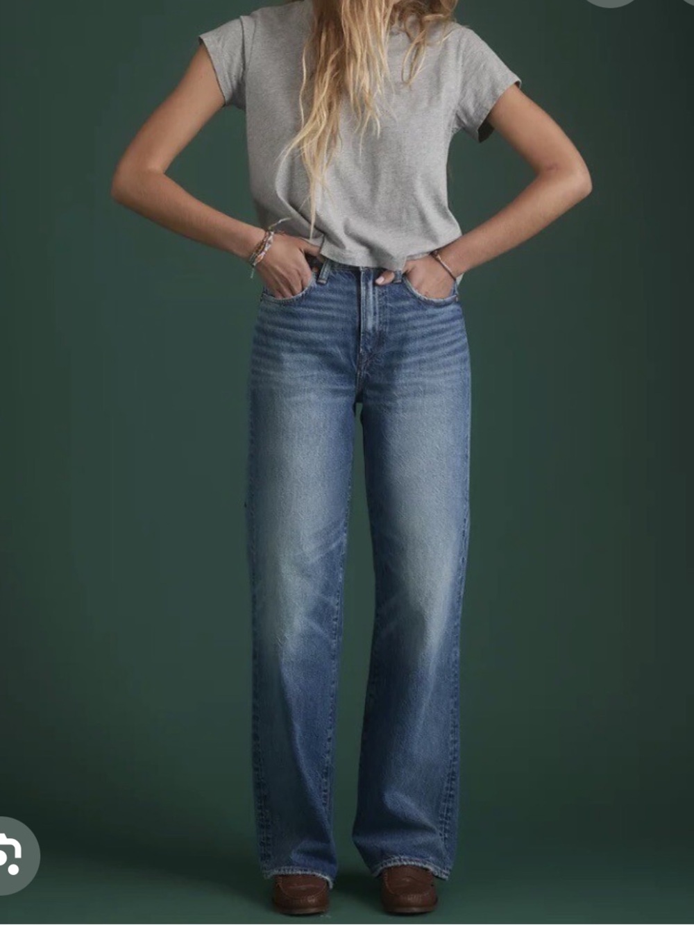 AE77 Premium Stovepipe Straight Leg High Waisted Jeans